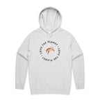 Love The Planet, Turtle - Mens Hoodie White Marle Mens Hoodie animal Environment Printed In Australia