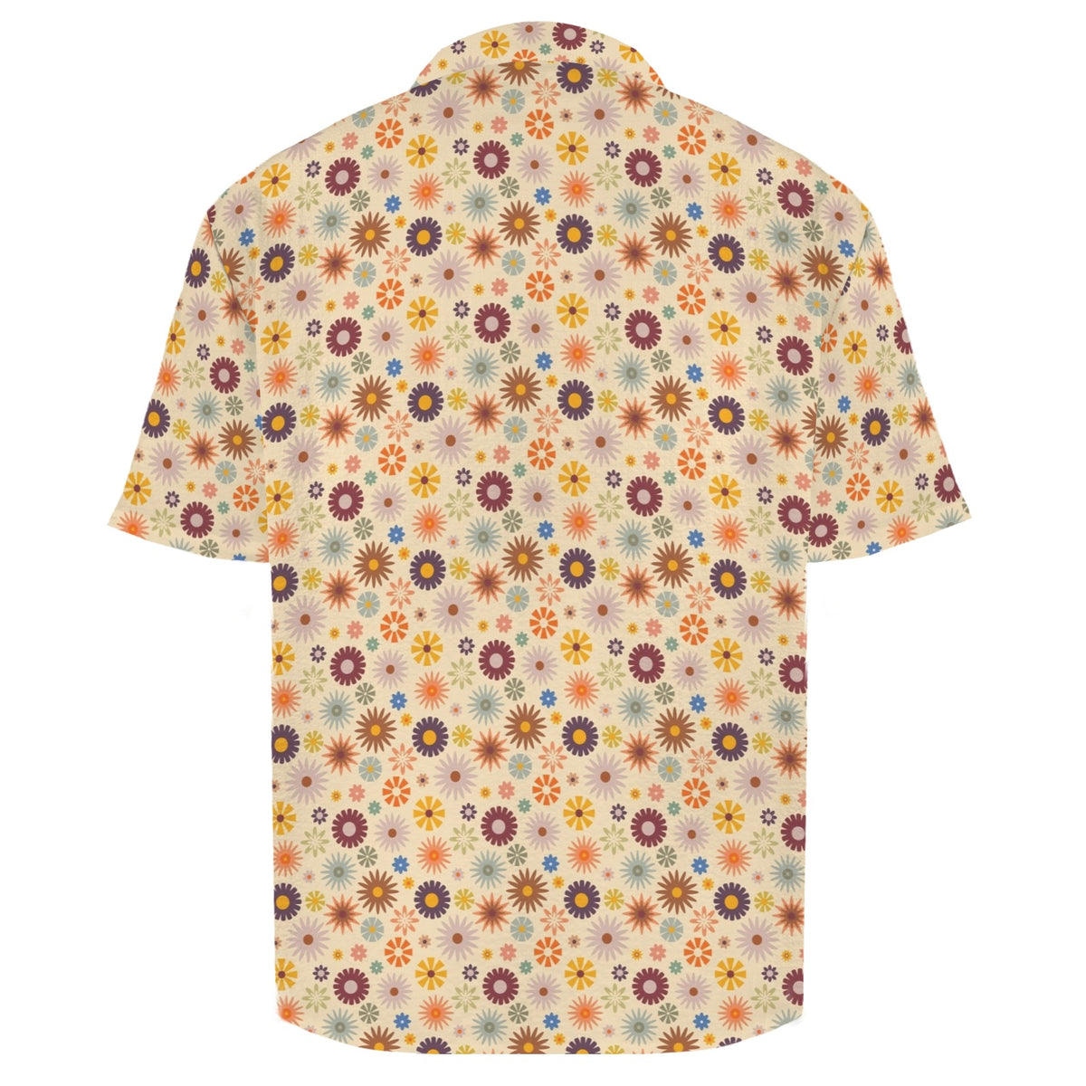 Abstract Floral Men's Crinkle Hawaiian Shirt