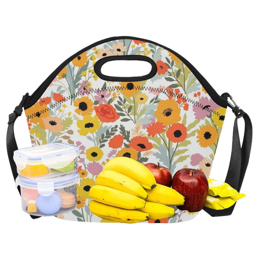Fun Floral - Neoprene Lunch Bag Neoprene Lunch Bag Printed Offshore