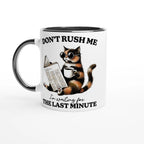 Personalise - Don't Rush Me, Cat - 11oz Ceramic Mug Ceramic Black Personalised 11oz Mug animal Globally Fulfilled