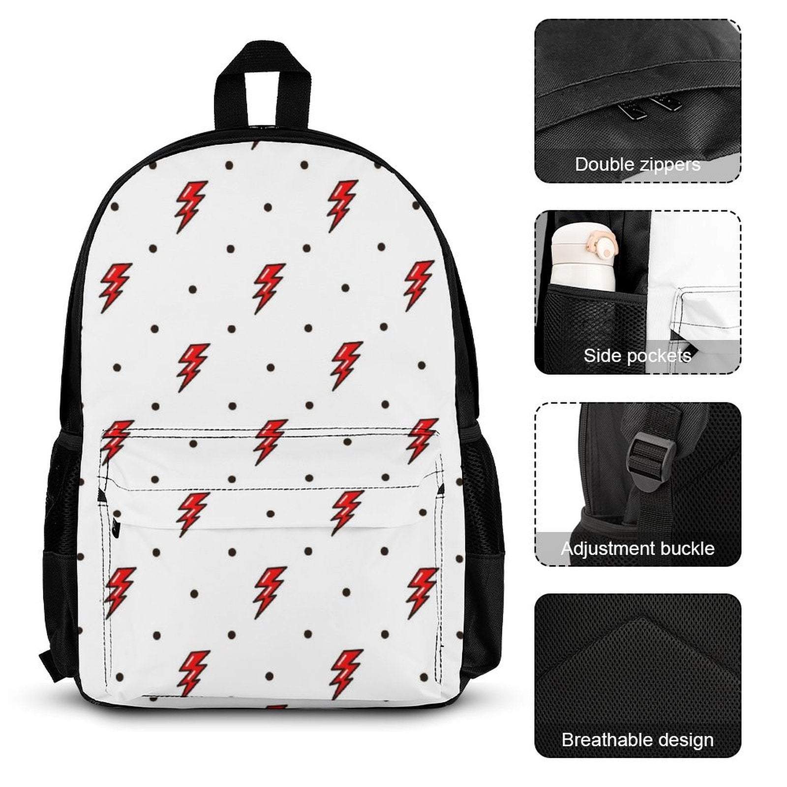 Red Lightning - Three Piece Backpack Set