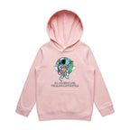Astronaut, All We Need Is Love And A Little Space - Kids Hoodie Pink Kids Hoodie Printed In Australia
