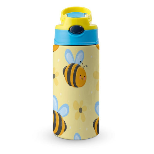 Busy Bees - Little Kids Water Bottle blue 350ml Little Kids Water Bottle Printed Offshore