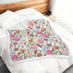 Australian Flowers - Double-Layer Fleece Blanket 51"x59"