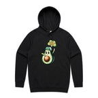 I Don't Give A Quac, Avocado - Mens Hoodie Black Mens Hoodie Food Printed In Australia