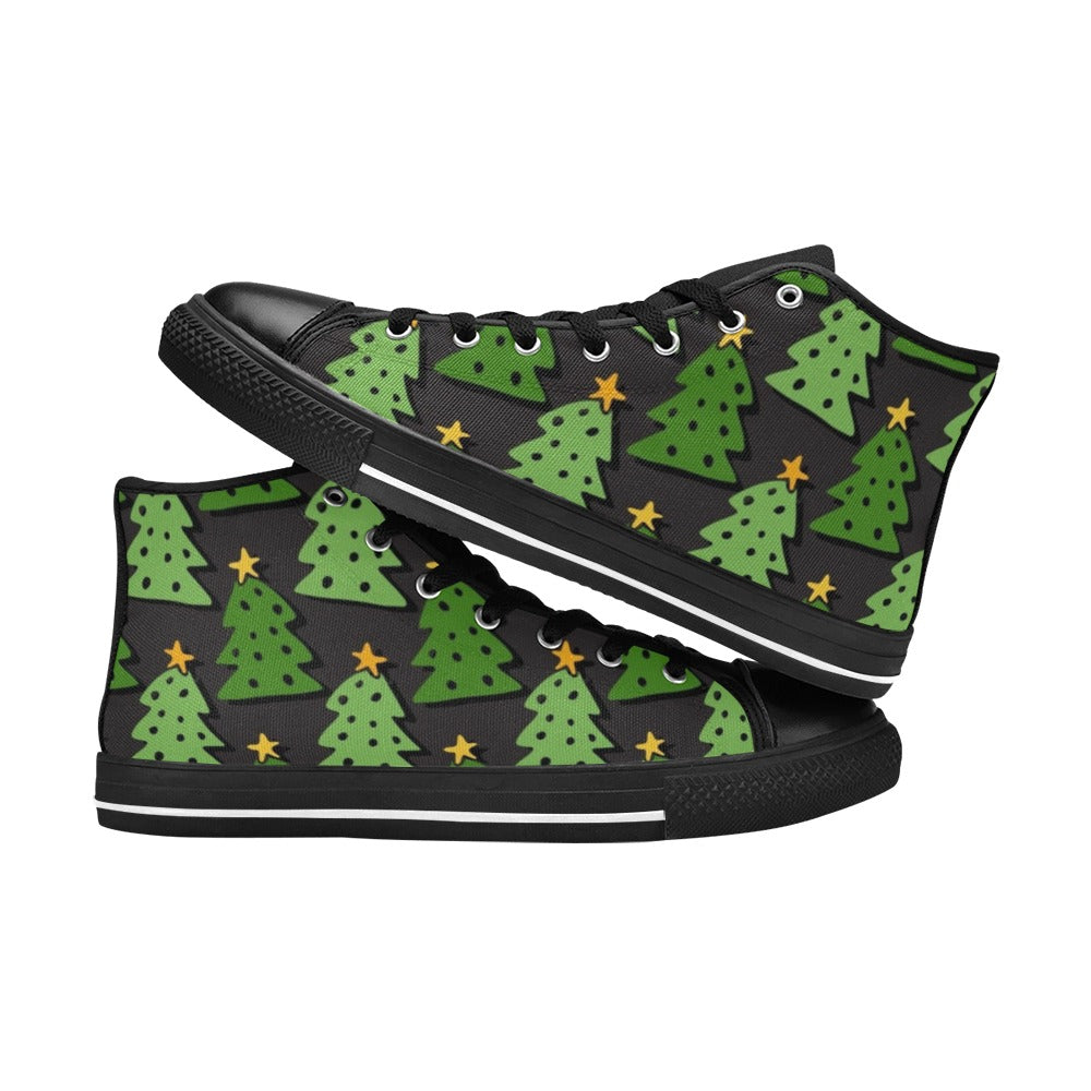 Christmas Trees - Men's High Top Canvas Shoes