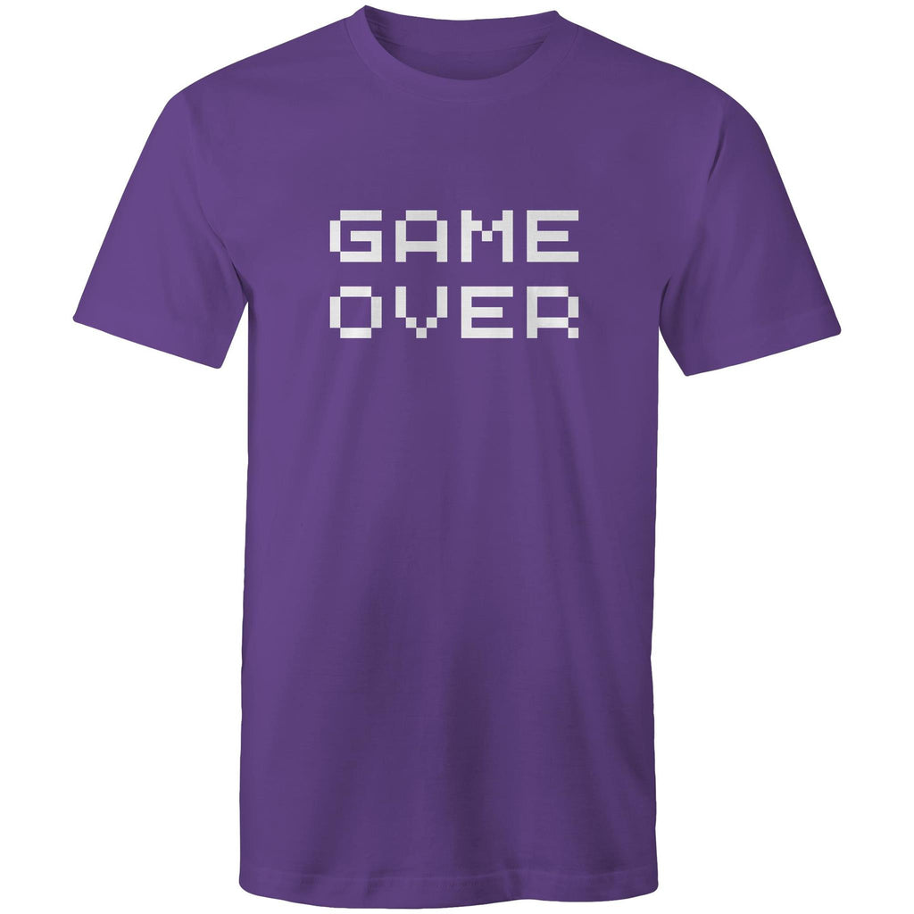 Game Over - Mens T-Shirt Purple Mens T-shirt Games Printed In Australia