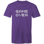 Game Over - Mens T-Shirt Purple Mens T-shirt Games Printed In Australia
