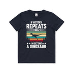 I'm Getting A Dinosaur Kids AS Colour T-shirt