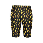 Lightning Bolts Women's Bike Shorts With Side Pockets Women's Bike Shorts comic Printed Offshore