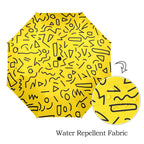 Black Squiggle On Yellow Umbrella Umbrella Printed Offshore