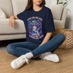 Here For The Cats Alien UFO Unisex T-Shirt Unisex Adult T-shirt animal Globally Fulfilled Sci Fi