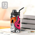 Sticker Music Kids Water Bottle with Chug Lid (12 oz) Kids Water Bottle with Chug Lid Music Printed Offshore