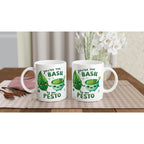 You're The Basil To My Pesto, Valentine - White 11oz Ceramic Mug White 11oz Mug Food Globally Fulfilled Love