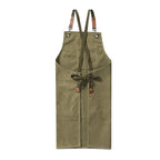 The Best Father In The Galaxy Unisex Canvas Cross Back Chef Apron with Large Pockets Canvas Apron Dad Printed Offshore