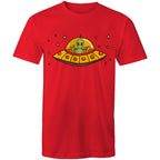 Alien Pizza - Mens T-Shirt Red Mens T-shirt Food Printed In Australia Sci Fi