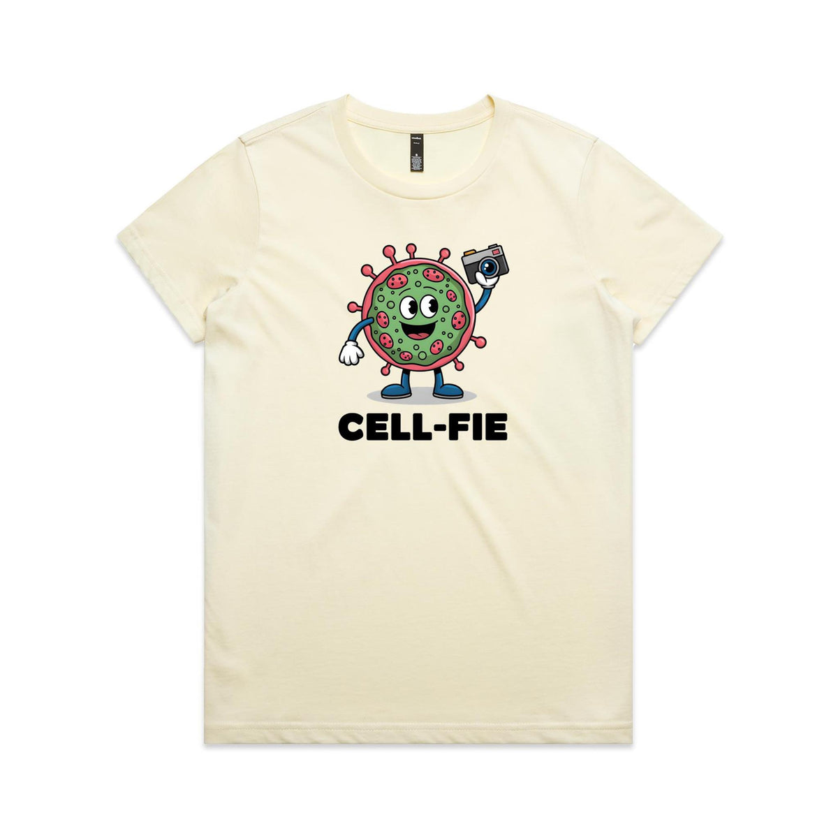 Cell-fie Cell Selfie Women's AS Colour Women's T-shirt Butter Womens T-shirt Printed In Australia Science
