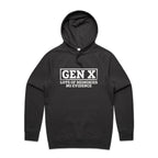 Gen X, Lots Of Memories, No Evidence Men's AS Colour Hoodie Coal Mens Hoodie Printed In Australia