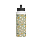 Chicken Life Stainless Steel Water Bottle, Handle Lid Stainless Steel Water Bottle With Handle Lid animal Globally Fulfilled