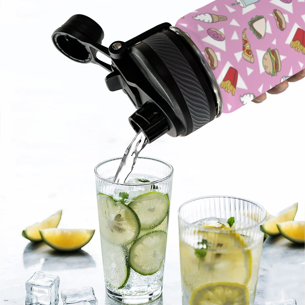 Fast Food - Insulated Water Bottle with Dual-Use Lid (18oz) Insulated Water Bottle with Dual-Use Lid (18oz) Food Printed Offshore