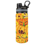 Halloween Pumpkins - Insulated Water Bottle with Dual-Use Lid (18oz) One Size Insulated Water Bottle with Dual-Use Lid (18oz) Halloween Printed Offshore