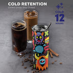 Monster Kids - 20oz Tall Skinny Tumbler with Lid and Straw