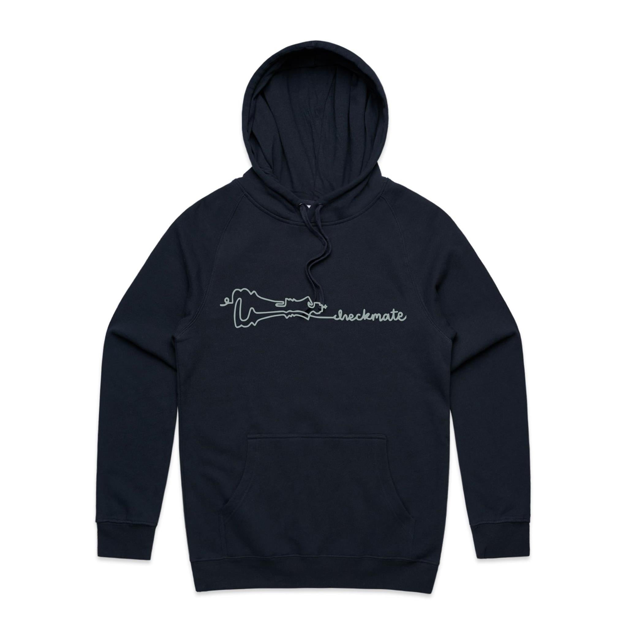 Checkmate, Chess - Mens Hoodie Navy Mens Hoodie Chess Games Printed In Australia