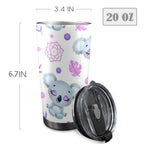 Zen Koala 20oz Mobile Tumbler with Lid (Black Lock) 20oz Travel Mug animal Australia Printed Offshore
