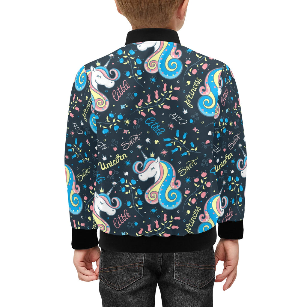 Cute Little Unicorn Kids Bomber Jacket Kids Bomber Jacket animal Printed Offshore