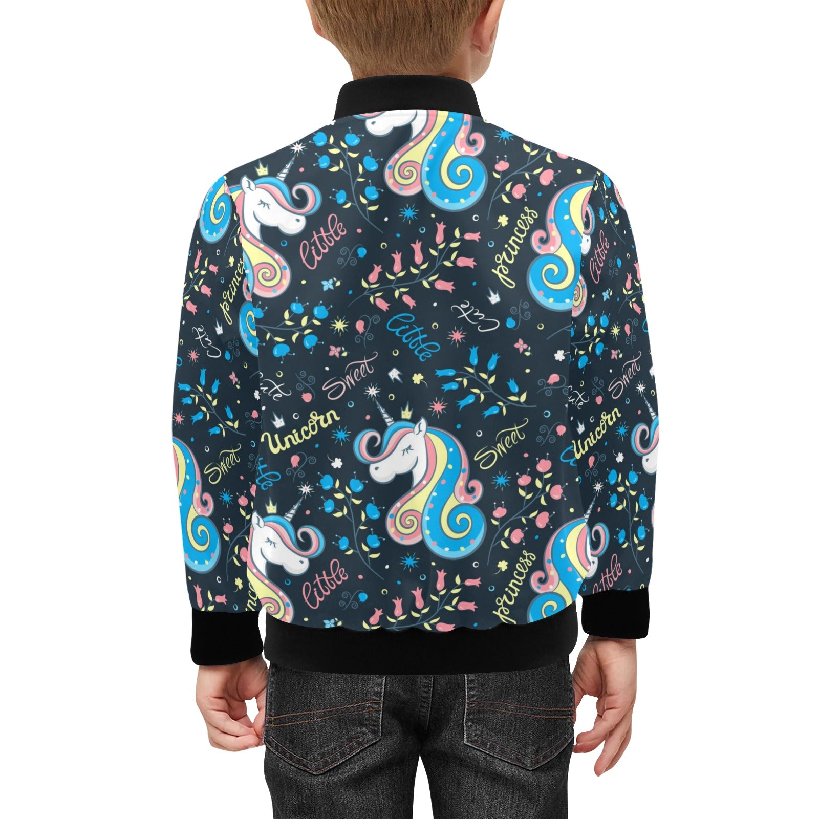 Cute Little Unicorn Kids Bomber Jacket Kids Bomber Jacket animal Printed Offshore