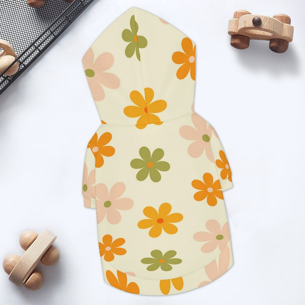 Cute Daisies Pet Hoodie (Small Size)