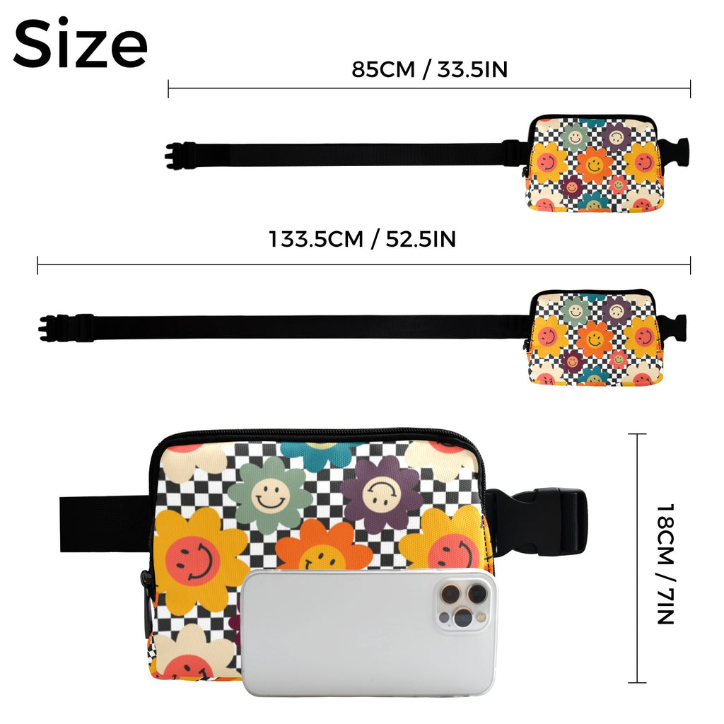 Happy Retro Flowers - Belt Bag