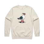 Seagull With Sunglasses And High Tops AS Colour Stencil Crew Sweatshirt