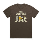 The Coffees, Crossing Road AS Colour Heavy Faded Tee Unisex Faded brown Heavy Faded T-shirt Coffee Music Printed In Australia