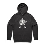 Gorilla Bass Player Men's AS Colour Hoodie Coal Mens Hoodie animal Music Printed In Australia