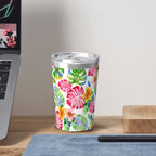 Bright Painted Tropical Small Stainless Steel Travel Mug Cup 12oz/350ml Small Travel Mug Plants Printed Offshore