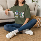Pigeon vs Pigeoff Unisex T-Shirt Military Green Unisex Adult T-shirt Birds Globally Fulfilled