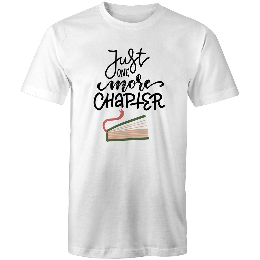 Just One More Chapter, Book - Mens T-Shirt White Mens T-shirt Printed In Australia Reading