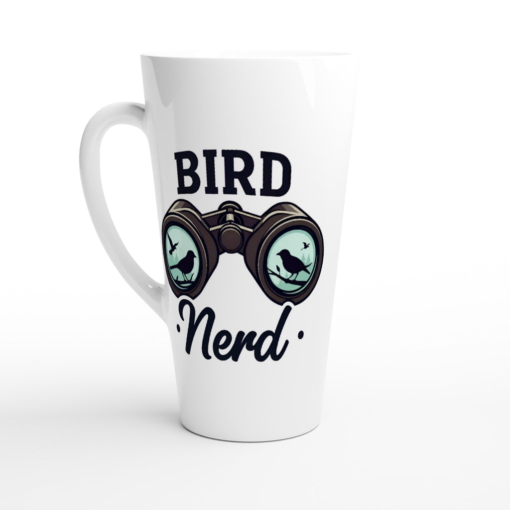 Bird Nerd - White Latte 17oz Ceramic Mug Default Title Latte Mug animal Globally Fulfilled