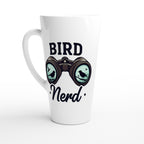 Bird Nerd - White Latte 17oz Ceramic Mug Default Title Latte Mug animal Globally Fulfilled