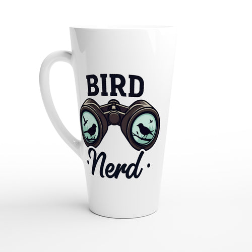 Bird Nerd - White Latte 17oz Ceramic Mug Default Title Latte Mug animal Globally Fulfilled