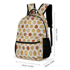Round Pizzas On White Backpack, Lunch Bag & Pencil Case Set