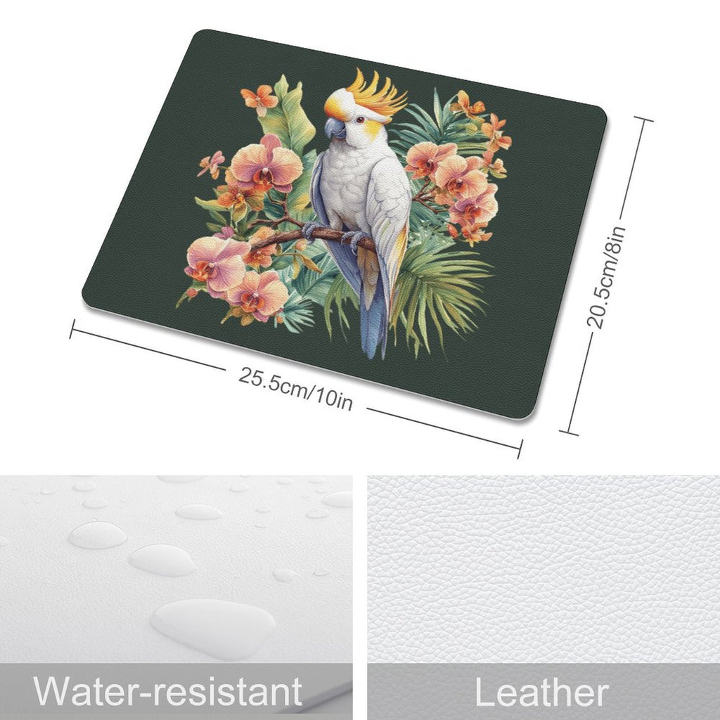 Cockatoo Leather Mouse Pad Leather Mouse Pad animal Printed Offshore