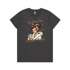My Alone Time Is For Everyone's Safety Women's AS Colour T-shirt Charcoal Womens T-shirt Printed In Australia