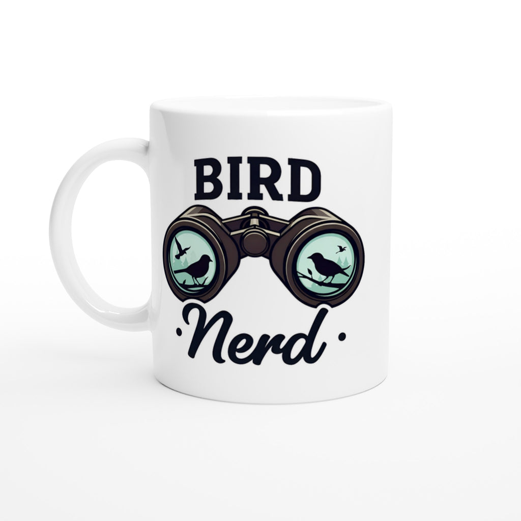 Bird Nerd - White 11oz Ceramic Mug Default Title White 11oz Mug animal Globally Fulfilled