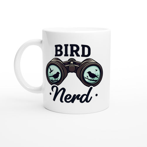 Bird Nerd - White 11oz Ceramic Mug Default Title White 11oz Mug animal Globally Fulfilled