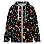 Quavers Colourful Music Notes Women's Full-Zip Hoodie