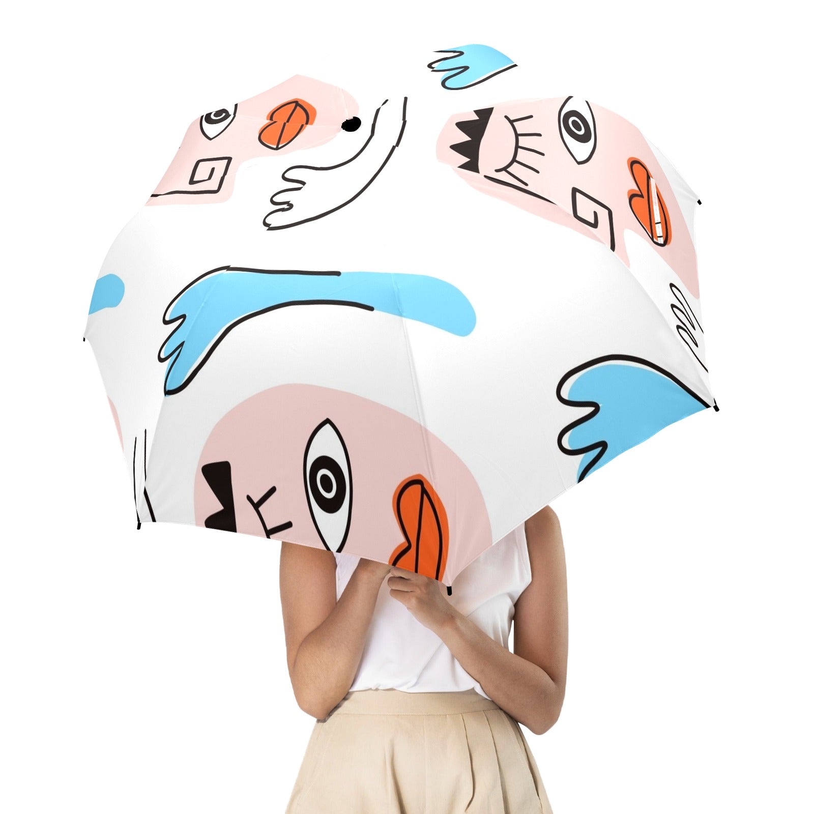 Faces - Semi-Automatic Foldable Umbrella (Model U12) Semi-Automatic Foldable Umbrella (U12)