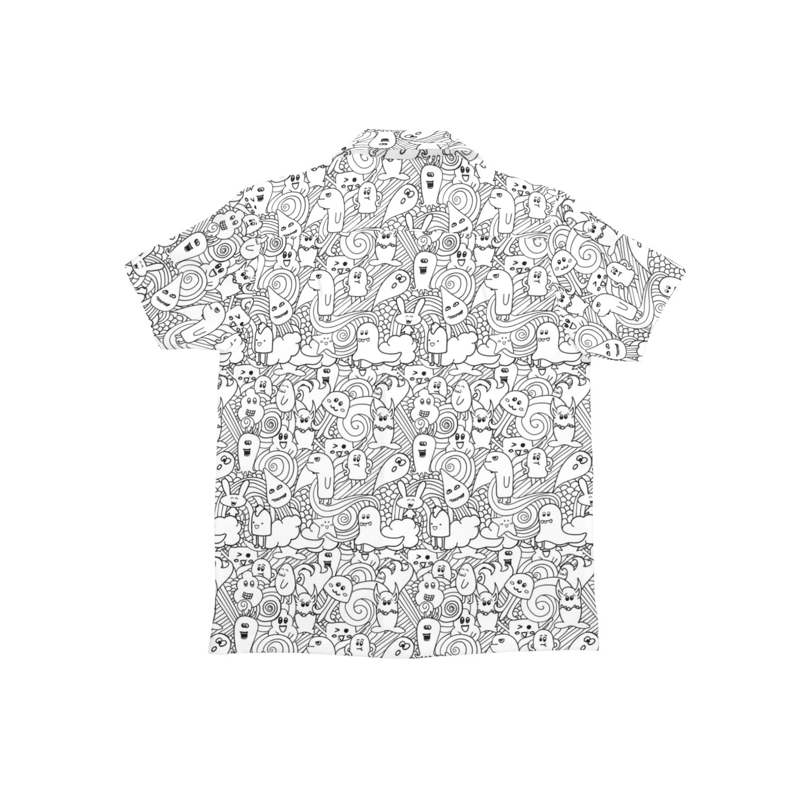 Black And White Creatures - Junior Kids Hawaiian Shirt