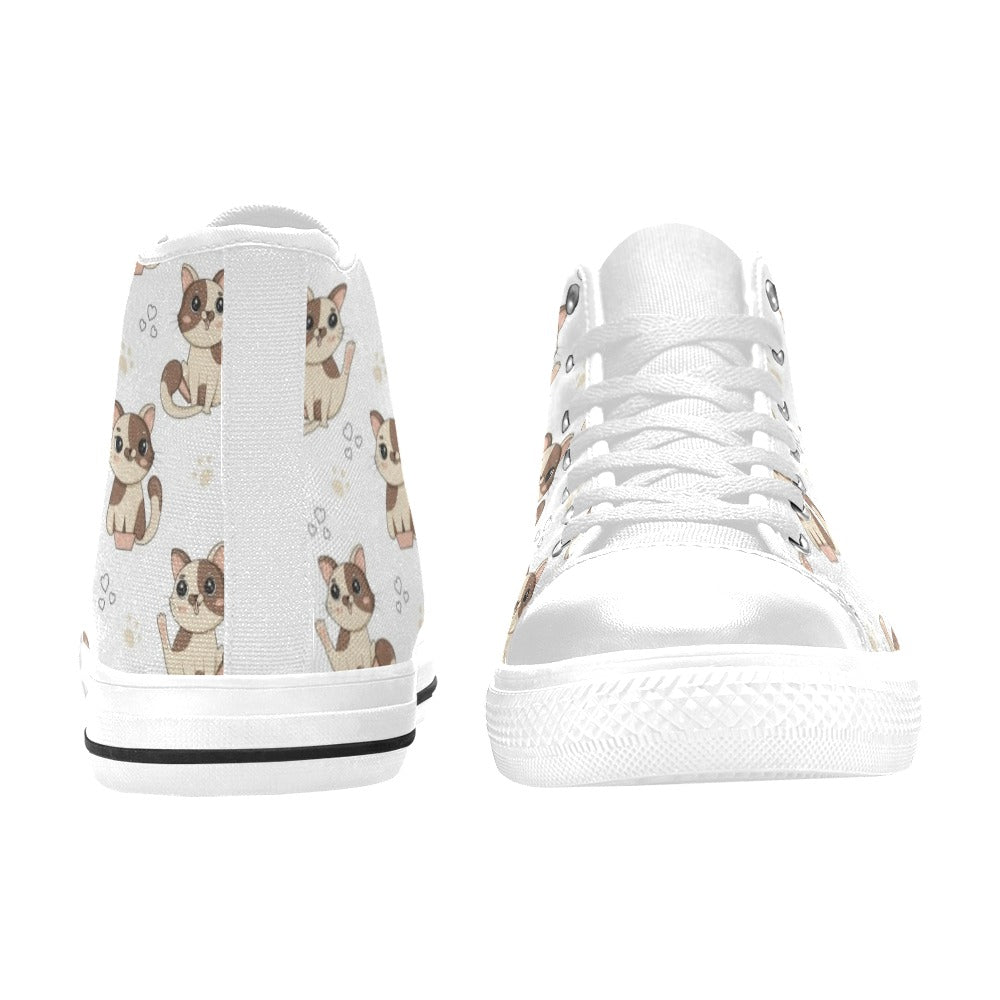 Cheeky Cats Men's High Top Canvas Shoes Men's Classic High Top Canvas Shoes animal Printed Offshore